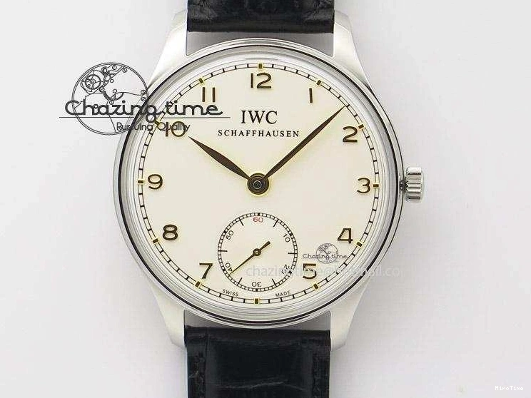 MIROTIME 0501 Sustainable Portuguese IW545408 White Dial ZF 1:1 Best Edition On Dark Blue Leather Strap 7335